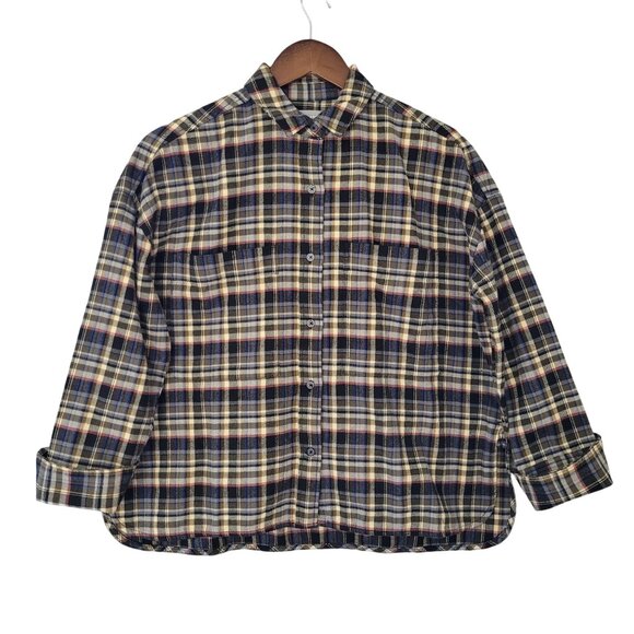 Everlane The Boxy Flannel Shirt Womens Size XS Multi Plaid Button Down NWT - Picture 2 of 11